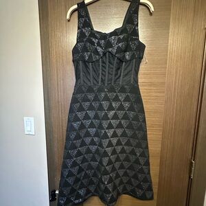 New!!Versus by Versace Elegant Black Glitter Dress one of a kind eu 40